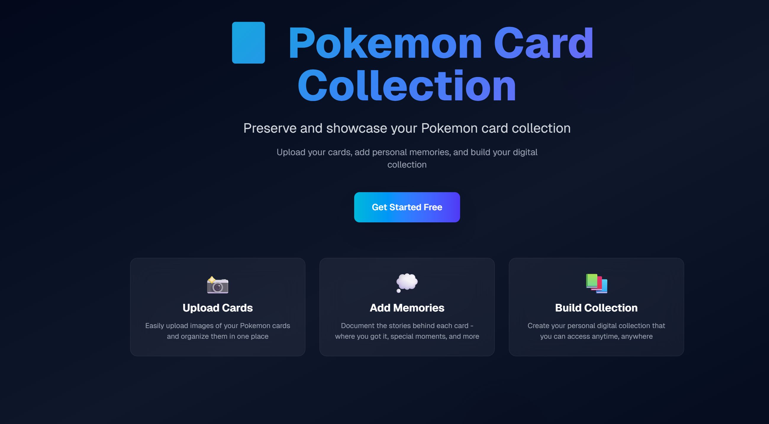 Pokemon Collection App - Homepage